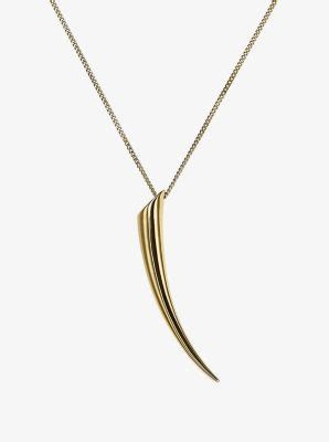 michael kors gold tone horn pendant|Michael Kors Horn Fashion Necklaces & Pendants for sale .